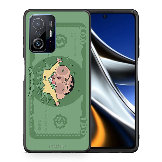 Θήκη Αγίου Βαλεντίνου Xiaomi 11T / 11T Pro Big Money από τη Smartfits με σχέδιο στο πίσω μέρος και μαύρο περίβλημα | Xiaomi 11T / 11T Pro Big Money case with colorful back and black bezels