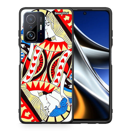 Θήκη Xiaomi 11T/11T Pro Card Love από τη Smartfits με σχέδιο στο πίσω μέρος και μαύρο περίβλημα | Xiaomi 11T/11T Pro Card Love case with colorful back and black bezels