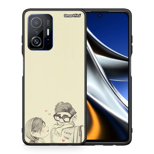 Θήκη Xiaomi 11T/11T Pro Carl And Ellie από τη Smartfits με σχέδιο στο πίσω μέρος και μαύρο περίβλημα | Xiaomi 11T/11T Pro Carl And Ellie case with colorful back and black bezels