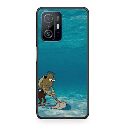 Xiaomi 11T / 11T Pro Clean The Ocean Θήκη από τη Smartfits με σχέδιο στο πίσω μέρος και μαύρο περίβλημα | Smartphone case with colorful back and black bezels by Smartfits