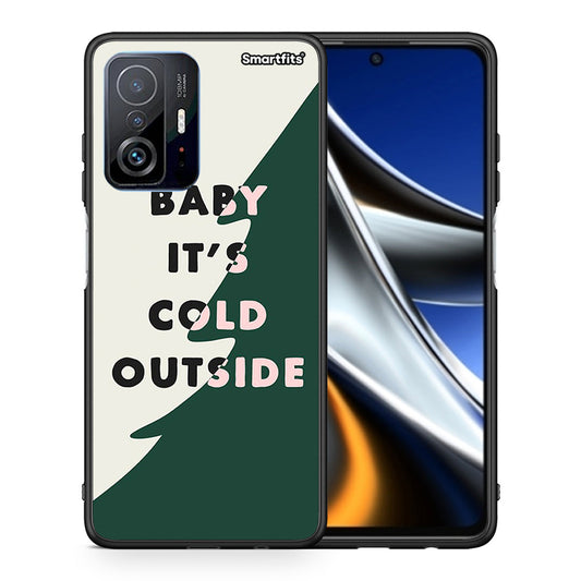 Θήκη Xiaomi 11T/11T Pro Cold Outside από τη Smartfits με σχέδιο στο πίσω μέρος και μαύρο περίβλημα | Xiaomi 11T/11T Pro Cold Outside case with colorful back and black bezels