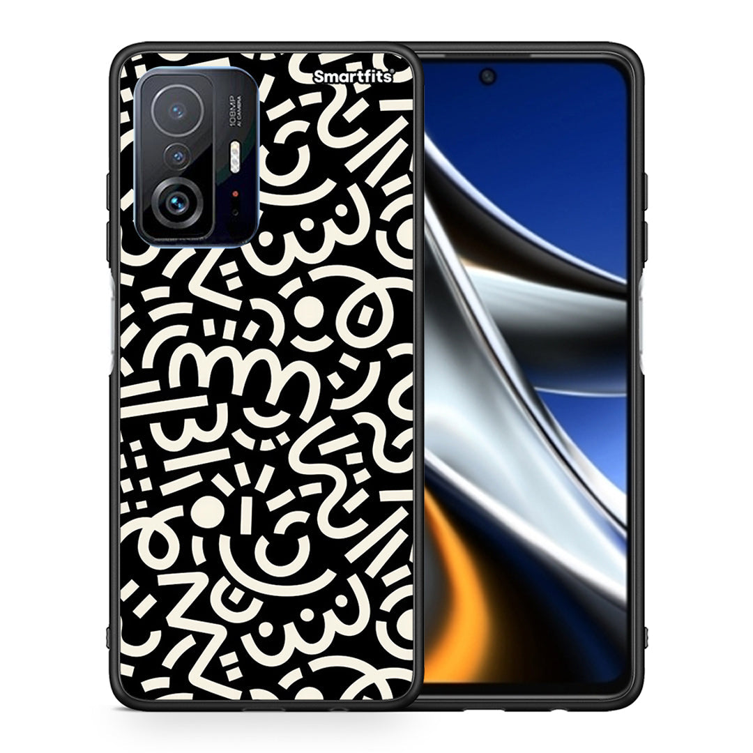 Θήκη Xiaomi 11T / 11T Pro Doodle Art από τη Smartfits με σχέδιο στο πίσω μέρος και μαύρο περίβλημα | Xiaomi 11T / 11T Pro Doodle Art case with colorful back and black bezels