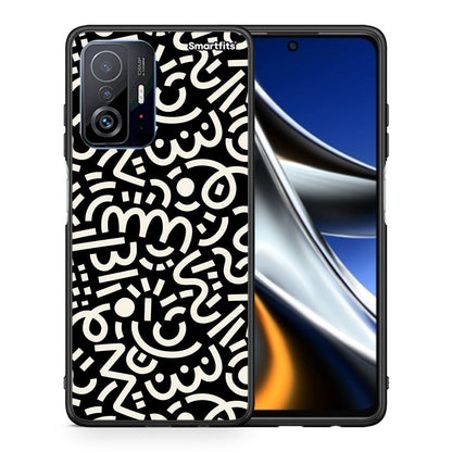 Θήκη Xiaomi 11T / 11T Pro Doodle Art από τη Smartfits με σχέδιο στο πίσω μέρος και μαύρο περίβλημα | Xiaomi 11T / 11T Pro Doodle Art case with colorful back and black bezels