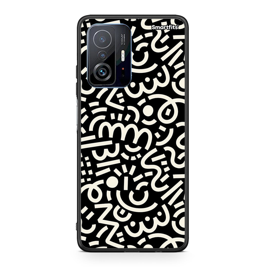 Xiaomi 11T / 11T Pro Doodle Art Θήκη από τη Smartfits με σχέδιο στο πίσω μέρος και μαύρο περίβλημα | Smartphone case with colorful back and black bezels by Smartfits