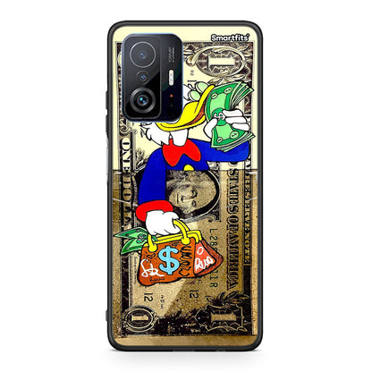 Xiaomi 11T / 11T Pro Duck Money Θήκη από τη Smartfits με σχέδιο στο πίσω μέρος και μαύρο περίβλημα | Smartphone case with colorful back and black bezels by Smartfits