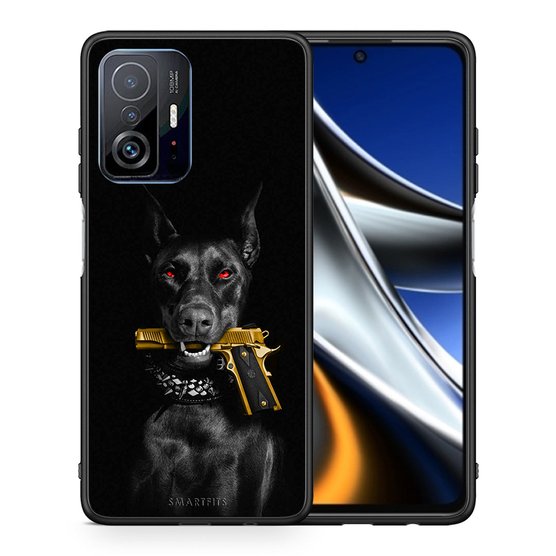 Θήκη Αγίου Βαλεντίνου Xiaomi 11T / 11T Pro Golden Gun από τη Smartfits με σχέδιο στο πίσω μέρος και μαύρο περίβλημα | Xiaomi 11T / 11T Pro Golden Gun case with colorful back and black bezels