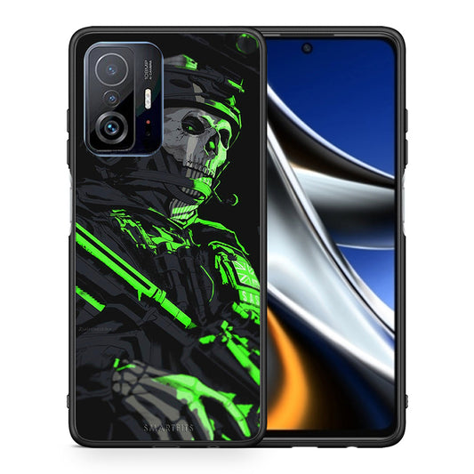 Θήκη Αγίου Βαλεντίνου Xiaomi 11T / 11T Pro Green Soldier από τη Smartfits με σχέδιο στο πίσω μέρος και μαύρο περίβλημα | Xiaomi 11T / 11T Pro Green Soldier case with colorful back and black bezels
