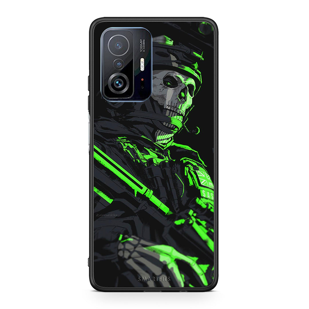 Xiaomi 11T / 11T Pro Green Soldier Θήκη Αγίου Βαλεντίνου από τη Smartfits με σχέδιο στο πίσω μέρος και μαύρο περίβλημα | Smartphone case with colorful back and black bezels by Smartfits
