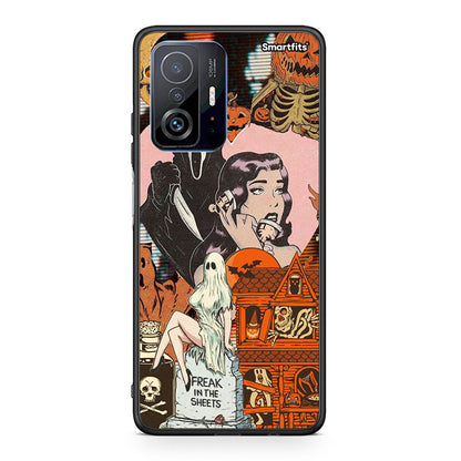 Xiaomi 11T / 11T Pro Halloween Collage Θήκη από τη Smartfits με σχέδιο στο πίσω μέρος και μαύρο περίβλημα | Smartphone case with colorful back and black bezels by Smartfits