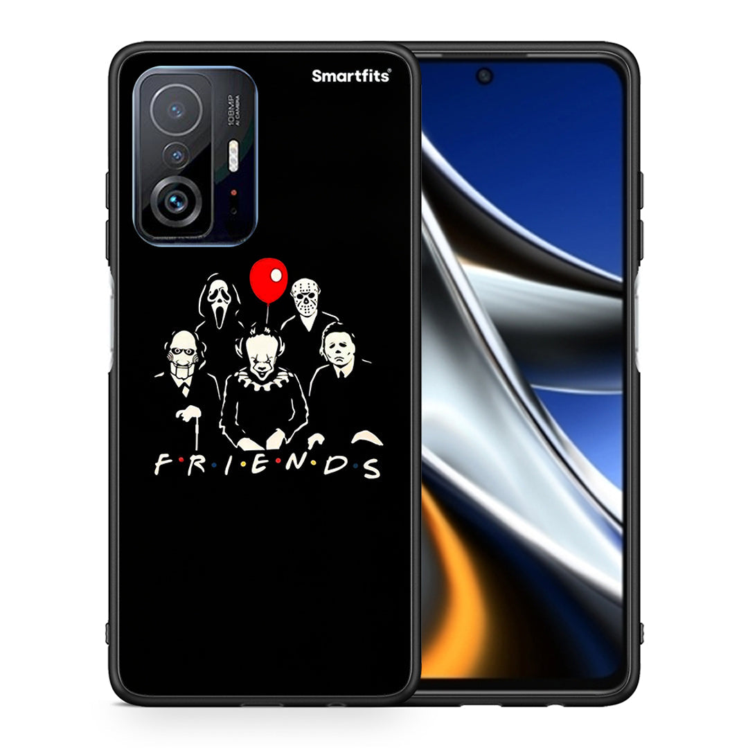 Θήκη Xiaomi 11T / 11T Pro Halloween Friends από τη Smartfits με σχέδιο στο πίσω μέρος και μαύρο περίβλημα | Xiaomi 11T / 11T Pro Halloween Friends case with colorful back and black bezels