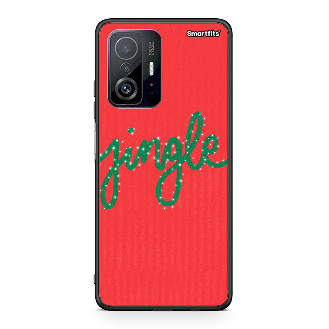 Xiaomi 11T/11T Pro Jingle Xmas θήκη από τη Smartfits με σχέδιο στο πίσω μέρος και μαύρο περίβλημα | Smartphone case with colorful back and black bezels by Smartfits