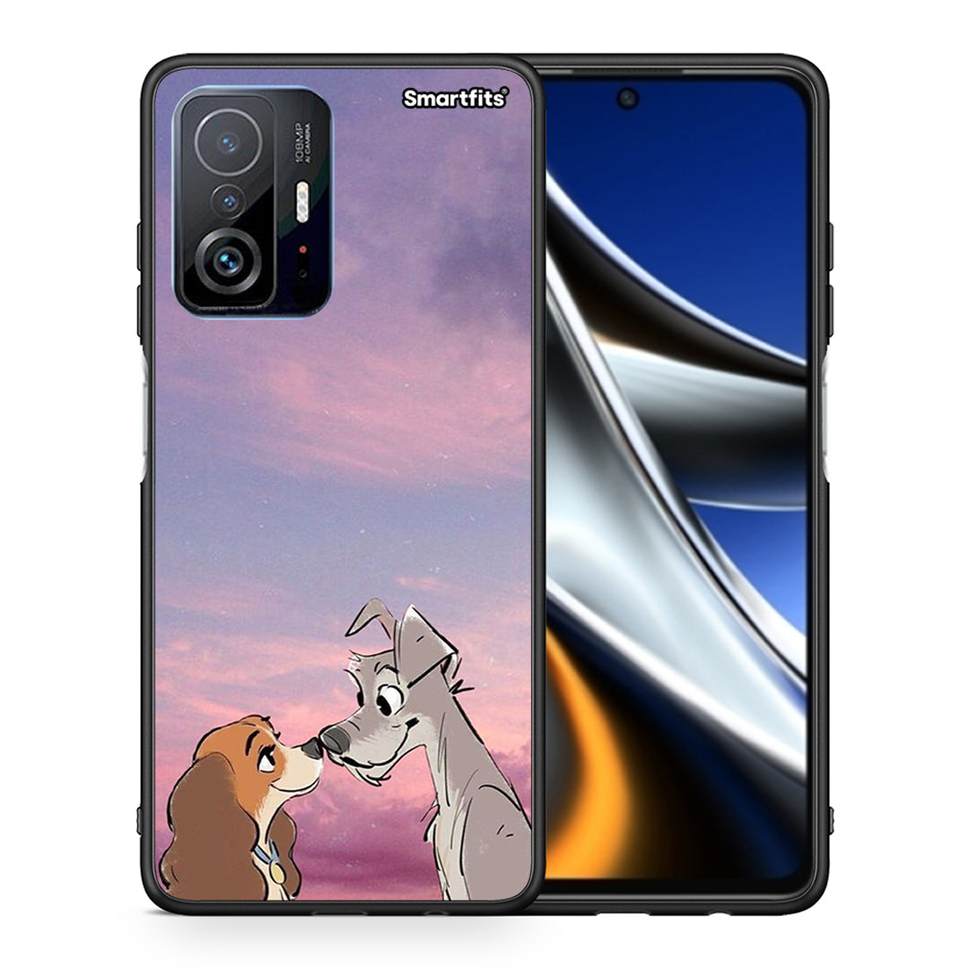 Θήκη Xiaomi 11T/11T Pro Lady And Tramp από τη Smartfits με σχέδιο στο πίσω μέρος και μαύρο περίβλημα | Xiaomi 11T/11T Pro Lady And Tramp case with colorful back and black bezels