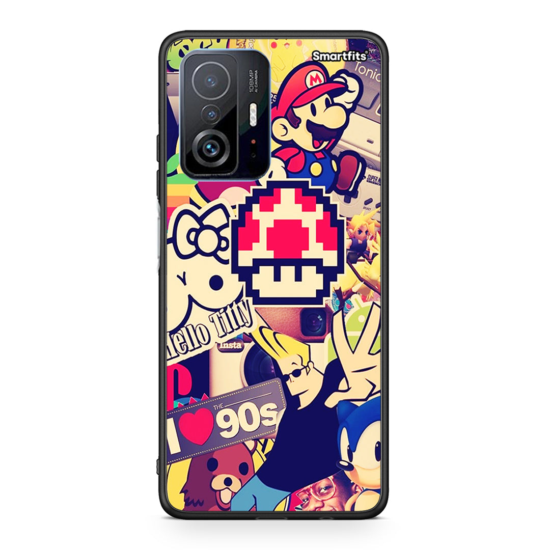 Xiaomi 11T/11T Pro Love The 90s θήκη από τη Smartfits με σχέδιο στο πίσω μέρος και μαύρο περίβλημα | Smartphone case with colorful back and black bezels by Smartfits