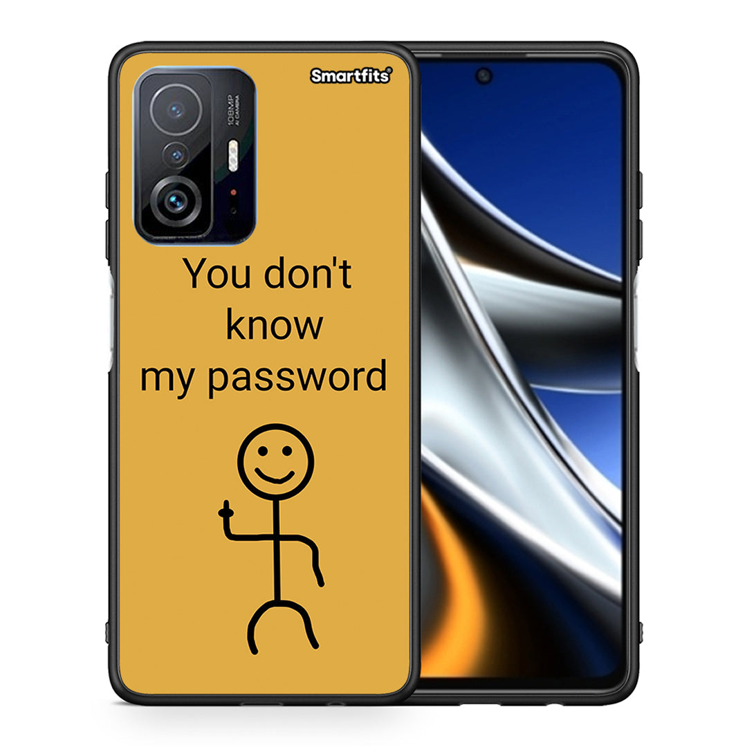 Θήκη Xiaomi 11T / 11T Pro My Password από τη Smartfits με σχέδιο στο πίσω μέρος και μαύρο περίβλημα | Xiaomi 11T / 11T Pro My Password case with colorful back and black bezels