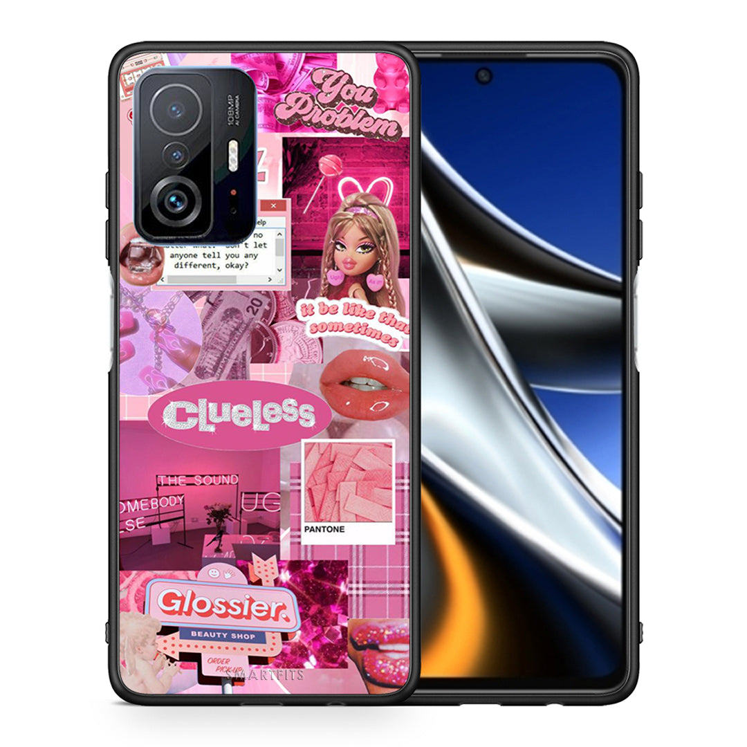 Θήκη Αγίου Βαλεντίνου Xiaomi 11T / 11T Pro Pink Love από τη Smartfits με σχέδιο στο πίσω μέρος και μαύρο περίβλημα | Xiaomi 11T / 11T Pro Pink Love case with colorful back and black bezels