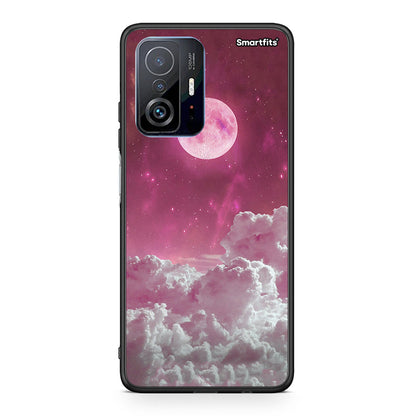 Xiaomi 11T / 11T Pro Pink Moon Θήκη από τη Smartfits με σχέδιο στο πίσω μέρος και μαύρο περίβλημα | Smartphone case with colorful back and black bezels by Smartfits