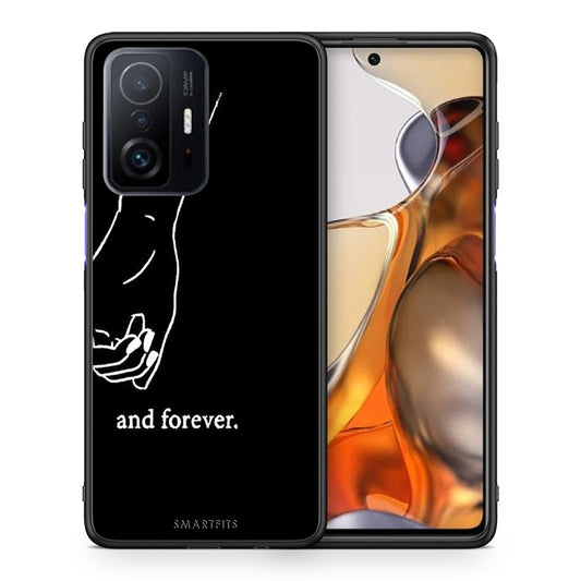 Θήκη Αγίου Βαλεντίνου Xiaomi 11T / 11T Pro Always & Forever 2 από τη Smartfits με σχέδιο στο πίσω μέρος και μαύρο περίβλημα | Xiaomi 11T / 11T Pro Always & Forever 2 case with colorful back and black bezels