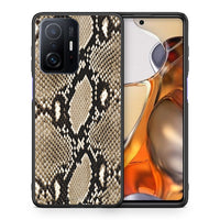 Thumbnail for Θήκη Xiaomi 11T/11T Pro Fashion Snake Animal από τη Smartfits με σχέδιο στο πίσω μέρος και μαύρο περίβλημα | Xiaomi 11T/11T Pro Fashion Snake Animal case with colorful back and black bezels