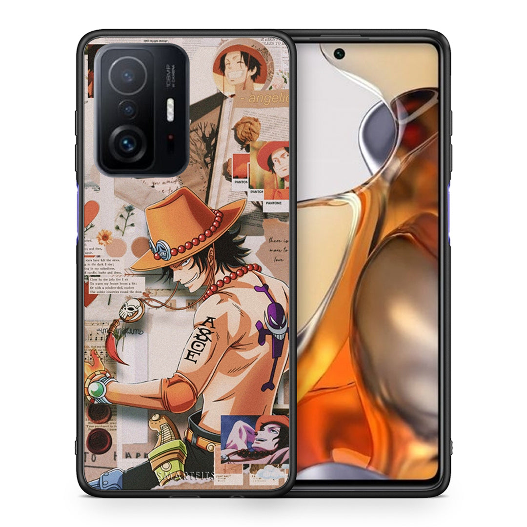 Θήκη Xiaomi 11T/11T Pro Anime Collage από τη Smartfits με σχέδιο στο πίσω μέρος και μαύρο περίβλημα | Xiaomi 11T/11T Pro Anime Collage case with colorful back and black bezels