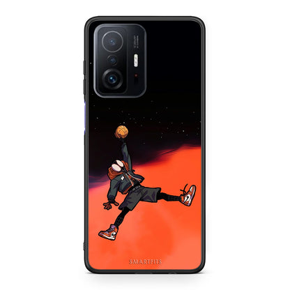 Xiaomi 11T/11T Pro Basketball Hero θήκη από τη Smartfits με σχέδιο στο πίσω μέρος και μαύρο περίβλημα | Smartphone case with colorful back and black bezels by Smartfits
