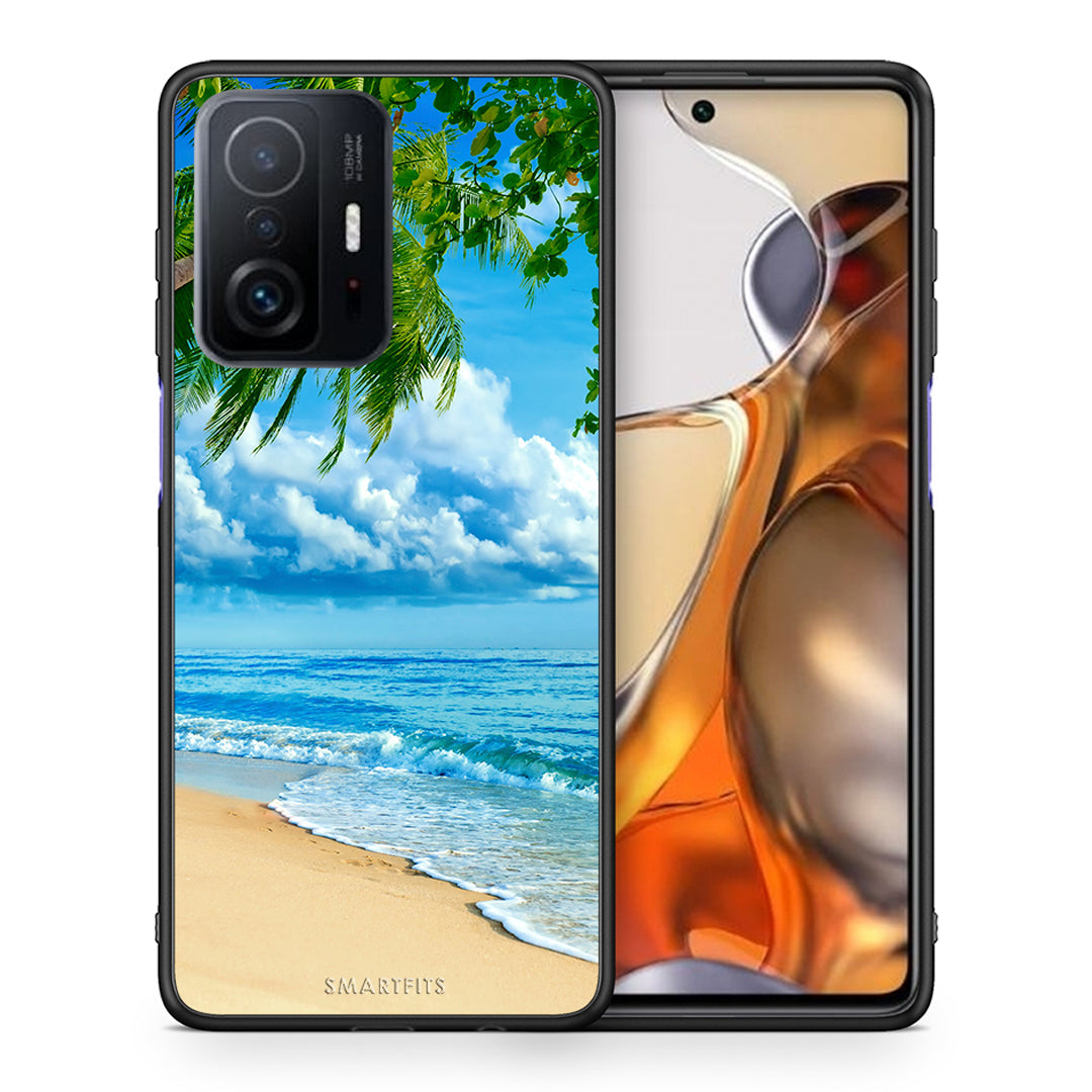Θήκη Xiaomi 11T/11T Pro Beautiful Beach από τη Smartfits με σχέδιο στο πίσω μέρος και μαύρο περίβλημα | Xiaomi 11T/11T Pro Beautiful Beach case with colorful back and black bezels