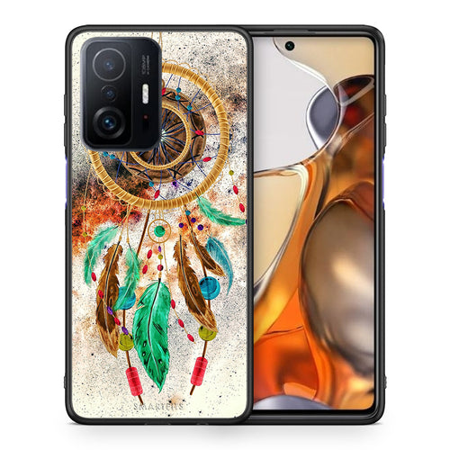 Θήκη Xiaomi 11T/11T Pro DreamCatcher Boho από τη Smartfits με σχέδιο στο πίσω μέρος και μαύρο περίβλημα | Xiaomi 11T/11T Pro DreamCatcher Boho case with colorful back and black bezels
