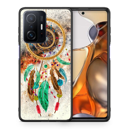 Θήκη Xiaomi 11T/11T Pro DreamCatcher Boho από τη Smartfits με σχέδιο στο πίσω μέρος και μαύρο περίβλημα | Xiaomi 11T/11T Pro DreamCatcher Boho case with colorful back and black bezels