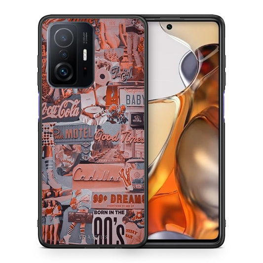 Θήκη Xiaomi 11T/11T Pro Born In 90s από τη Smartfits με σχέδιο στο πίσω μέρος και μαύρο περίβλημα | Xiaomi 11T/11T Pro Born In 90s case with colorful back and black bezels