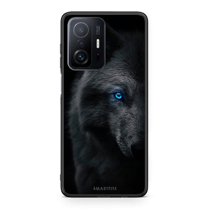 Xiaomi 11T/11T Pro Dark Wolf θήκη από τη Smartfits με σχέδιο στο πίσω μέρος και μαύρο περίβλημα | Smartphone case with colorful back and black bezels by Smartfits