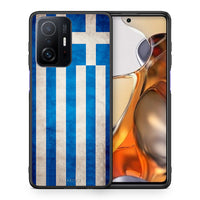 Thumbnail for Θήκη Xiaomi 11T/11T Pro Greek Flag από τη Smartfits με σχέδιο στο πίσω μέρος και μαύρο περίβλημα | Xiaomi 11T/11T Pro Greek Flag case with colorful back and black bezels