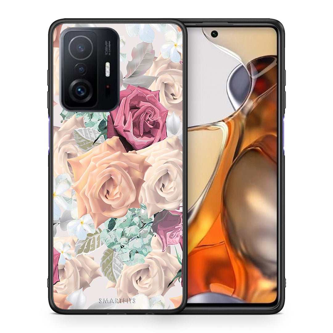 Θήκη Xiaomi 11T/11T Pro Bouquet Floral από τη Smartfits με σχέδιο στο πίσω μέρος και μαύρο περίβλημα | Xiaomi 11T/11T Pro Bouquet Floral case with colorful back and black bezels