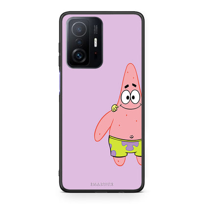 Xiaomi 11T/11T Pro Friends Patrick θήκη από τη Smartfits με σχέδιο στο πίσω μέρος και μαύρο περίβλημα | Smartphone case with colorful back and black bezels by Smartfits