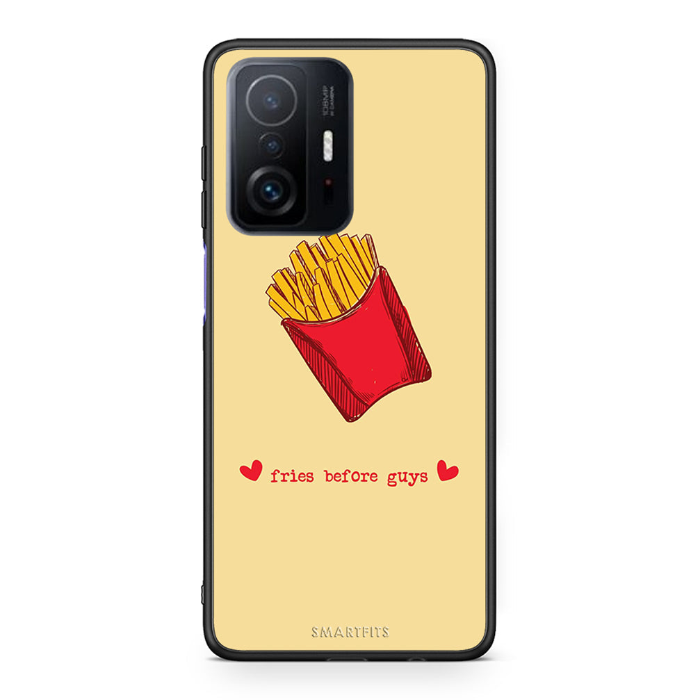 Xiaomi 11T / 11T Pro Fries Before Guys Θήκη Αγίου Βαλεντίνου από τη Smartfits με σχέδιο στο πίσω μέρος και μαύρο περίβλημα | Smartphone case with colorful back and black bezels by Smartfits
