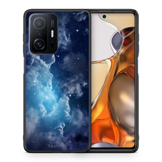 Θήκη Xiaomi 11T/11T Pro Blue Sky Galaxy από τη Smartfits με σχέδιο στο πίσω μέρος και μαύρο περίβλημα | Xiaomi 11T/11T Pro Blue Sky Galaxy case with colorful back and black bezels