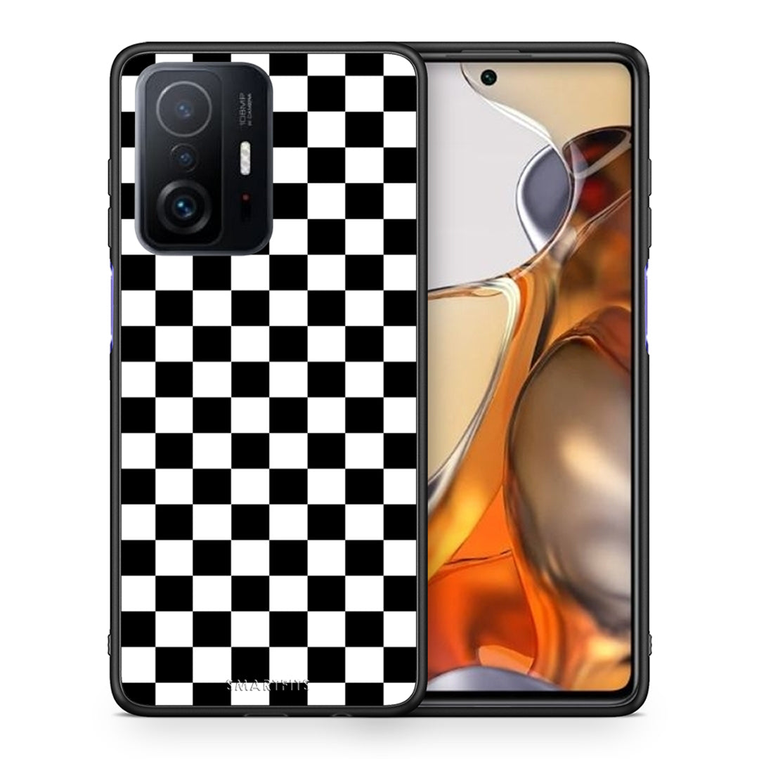 Θήκη Xiaomi 11T/11T Pro Squares Geometric από τη Smartfits με σχέδιο στο πίσω μέρος και μαύρο περίβλημα | Xiaomi 11T/11T Pro Squares Geometric case with colorful back and black bezels