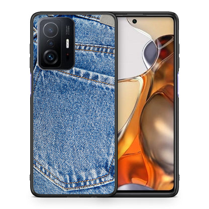 Θήκη Xiaomi 11T/11T Pro Jeans Pocket από τη Smartfits με σχέδιο στο πίσω μέρος και μαύρο περίβλημα | Xiaomi 11T/11T Pro Jeans Pocket case with colorful back and black bezels