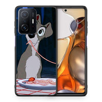 Thumbnail for Θήκη Αγίου Βαλεντίνου Xiaomi 11T / 11T Pro Lady And Tramp 1 από τη Smartfits με σχέδιο στο πίσω μέρος και μαύρο περίβλημα | Xiaomi 11T / 11T Pro Lady And Tramp 1 case with colorful back and black bezels