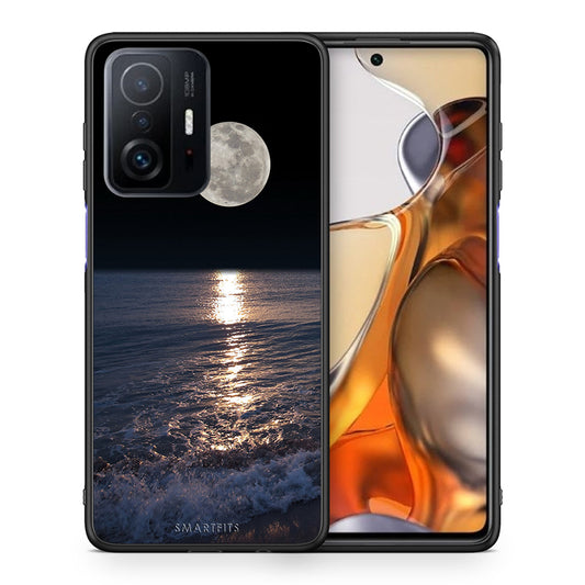 Θήκη Xiaomi 11T/11T Pro Moon Landscape από τη Smartfits με σχέδιο στο πίσω μέρος και μαύρο περίβλημα | Xiaomi 11T/11T Pro Moon Landscape case with colorful back and black bezels
