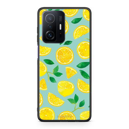 Xiaomi 11T/11T Pro Lemons θήκη από τη Smartfits με σχέδιο στο πίσω μέρος και μαύρο περίβλημα | Smartphone case with colorful back and black bezels by Smartfits
