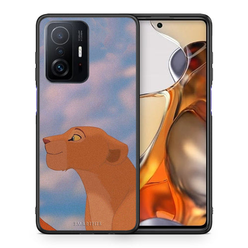 Θήκη Αγίου Βαλεντίνου Xiaomi 11T / 11T Pro Lion Love 2 από τη Smartfits με σχέδιο στο πίσω μέρος και μαύρο περίβλημα | Xiaomi 11T / 11T Pro Lion Love 2 case with colorful back and black bezels