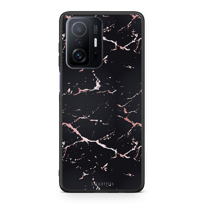 4 - Xiaomi 11T/11T Pro Black Rosegold Marble case, cover, bumper