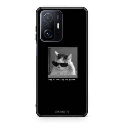 Xiaomi 11T/11T Pro Meme Cat θήκη από τη Smartfits με σχέδιο στο πίσω μέρος και μαύρο περίβλημα | Smartphone case with colorful back and black bezels by Smartfits