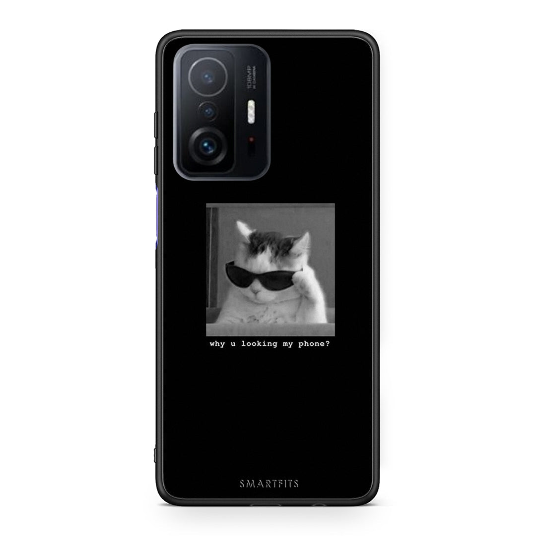 Xiaomi 11T/11T Pro Meme Cat θήκη από τη Smartfits με σχέδιο στο πίσω μέρος και μαύρο περίβλημα | Smartphone case with colorful back and black bezels by Smartfits