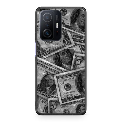 Xiaomi 11T/11T Pro Money Dollars θήκη από τη Smartfits με σχέδιο στο πίσω μέρος και μαύρο περίβλημα | Smartphone case with colorful back and black bezels by Smartfits