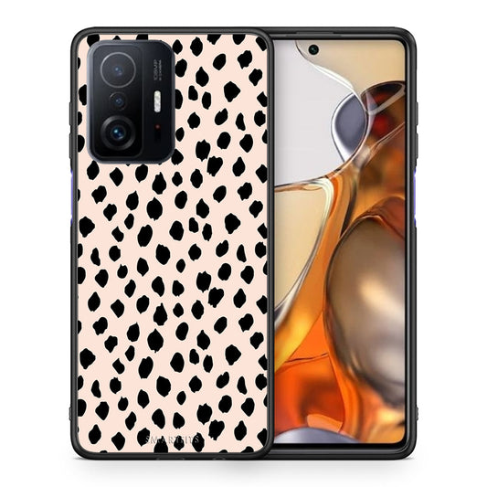 Θήκη Xiaomi 11T/11T Pro New Polka Dots από τη Smartfits με σχέδιο στο πίσω μέρος και μαύρο περίβλημα | Xiaomi 11T/11T Pro New Polka Dots case with colorful back and black bezels