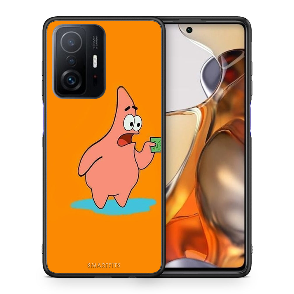 Θήκη Αγίου Βαλεντίνου Xiaomi 11T / 11T Pro No Money 1 από τη Smartfits με σχέδιο στο πίσω μέρος και μαύρο περίβλημα | Xiaomi 11T / 11T Pro No Money 1 case with colorful back and black bezels