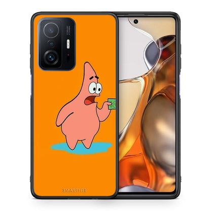 Θήκη Αγίου Βαλεντίνου Xiaomi 11T / 11T Pro No Money 1 από τη Smartfits με σχέδιο στο πίσω μέρος και μαύρο περίβλημα | Xiaomi 11T / 11T Pro No Money 1 case with colorful back and black bezels