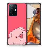 Thumbnail for Θήκη Αγίου Βαλεντίνου Xiaomi 11T / 11T Pro Pig Love 1 από τη Smartfits με σχέδιο στο πίσω μέρος και μαύρο περίβλημα | Xiaomi 11T / 11T Pro Pig Love 1 case with colorful back and black bezels