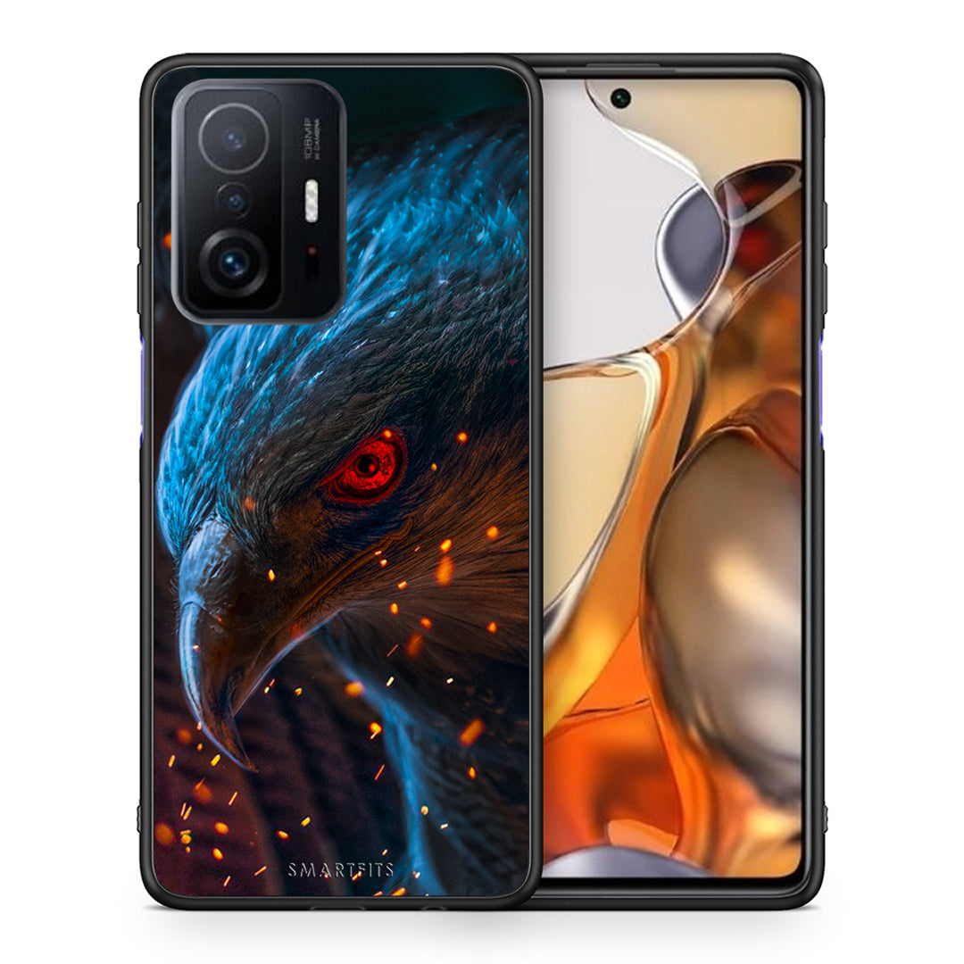 Θήκη Xiaomi 11T/11T Pro Eagle PopArt από τη Smartfits με σχέδιο στο πίσω μέρος και μαύρο περίβλημα | Xiaomi 11T/11T Pro Eagle PopArt case with colorful back and black bezels