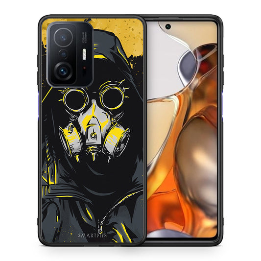 Θήκη Xiaomi 11T/11T Pro Mask PopArt από τη Smartfits με σχέδιο στο πίσω μέρος και μαύρο περίβλημα | Xiaomi 11T/11T Pro Mask PopArt case with colorful back and black bezels